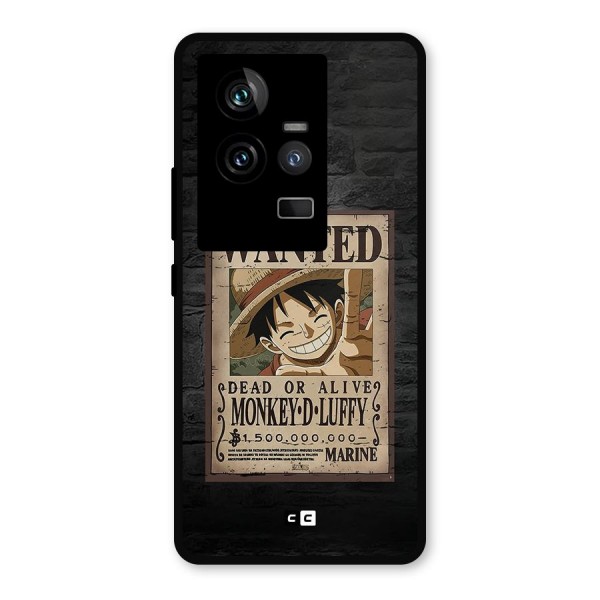 Luffy Wanted Metal Back Case for iQOO 11 5G