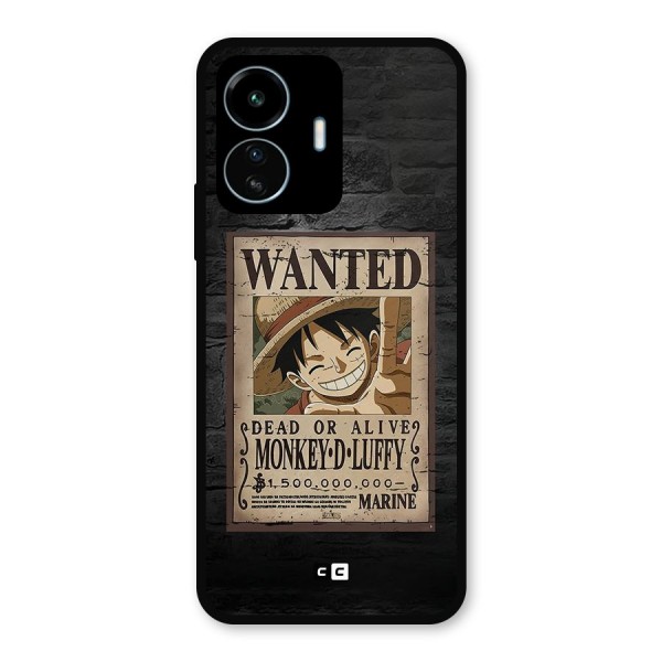 Luffy Wanted Metal Back Case for vivo iQOO Z6 Lite 5G