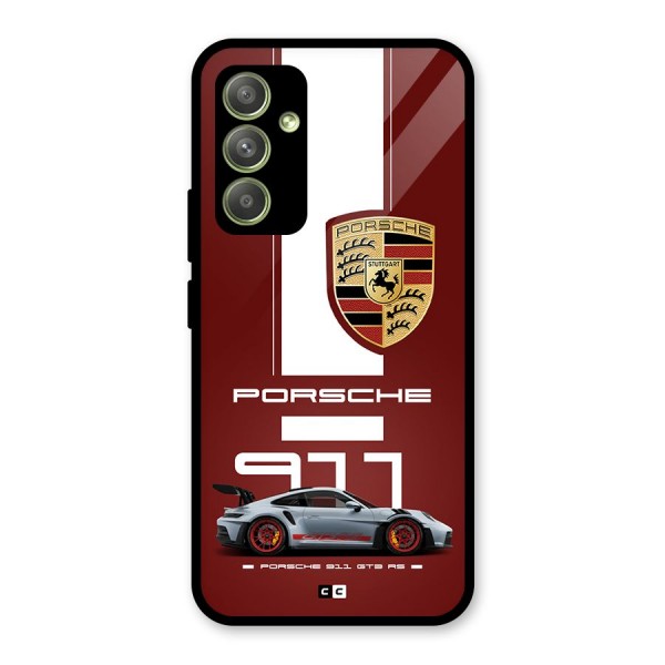 Luxe Supercar Glass Back Case for Galaxy A54