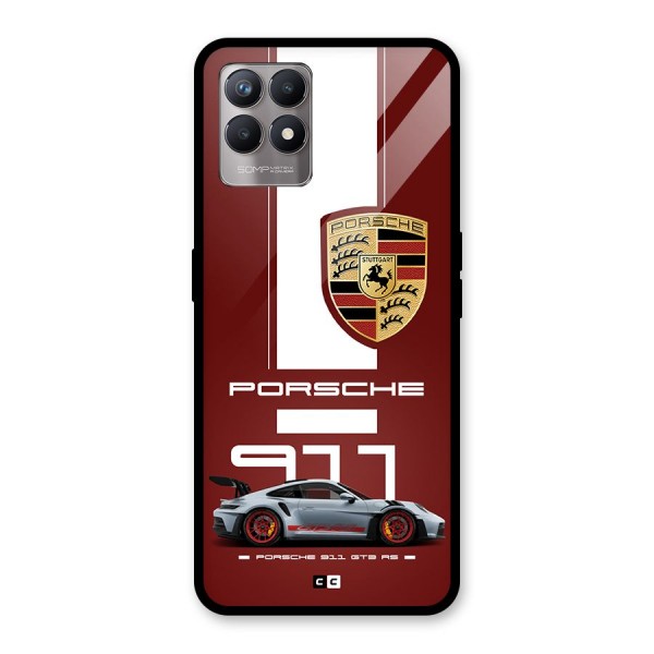 Luxe Supercar Glass Back Case for Realme 8i