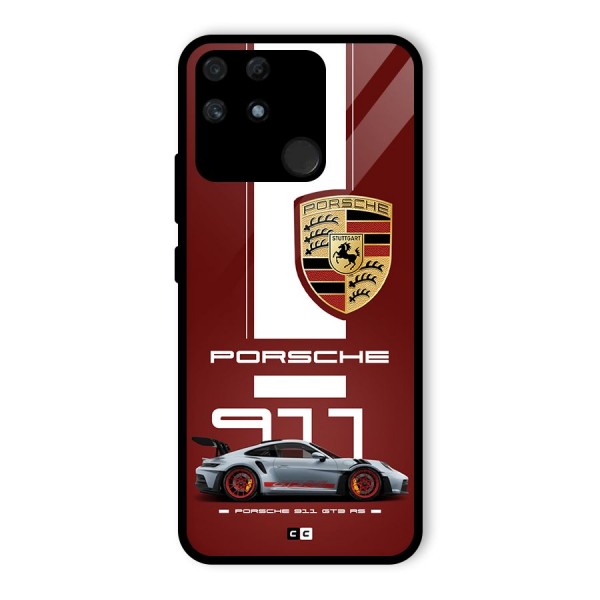 Luxe Supercar Glass Back Case for Realme Narzo 50A