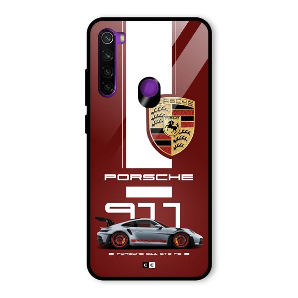 Luxe Supercar Glass Back Case for Redmi Note 8