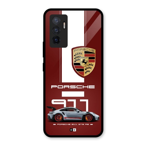 Luxe Supercar Glass Back Case for Vivo V23e