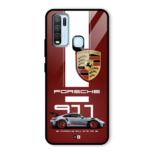 Luxe Supercar Glass Back Case for Vivo Y30