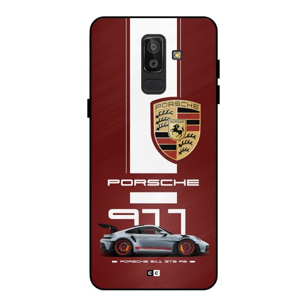 Luxe Supercar Metal Back Case for Galaxy J8