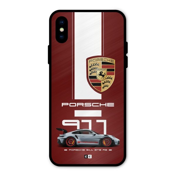 Luxe Supercar Metal Back Case for iPhone XS