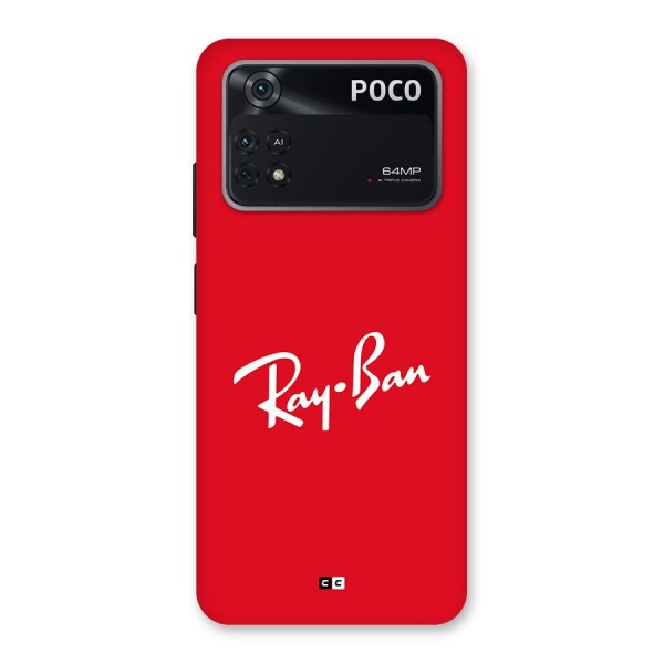 Luxury Red Back Case for Poco M4 Pro 4G