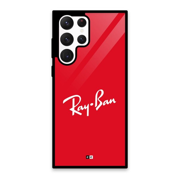 Luxury Red Glass Back Case for Galaxy S22 Ultra 5G