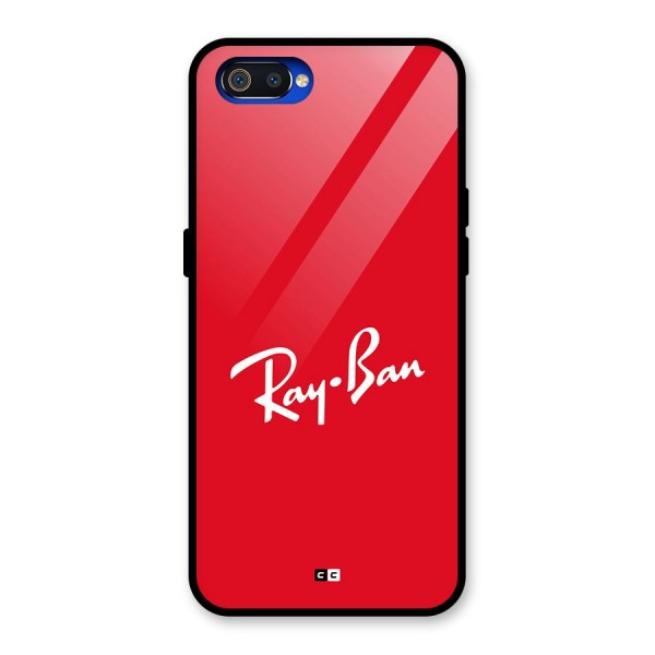 Luxury Red Glass Back Case for Realme C2