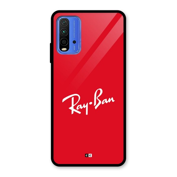 Luxury Red Glass Back Case for Redmi 9 Power