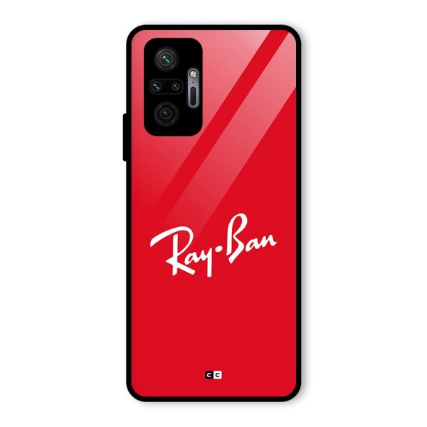 Luxury Red Glass Back Case for Redmi Note 10 Pro Max