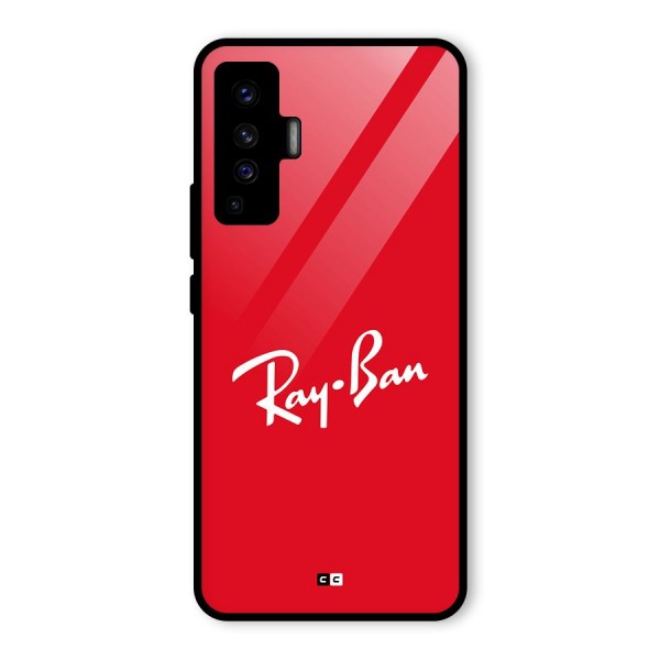 Luxury Red Glass Back Case for Vivo X50