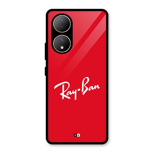 Luxury Red Glass Back Case for Vivo Y100A