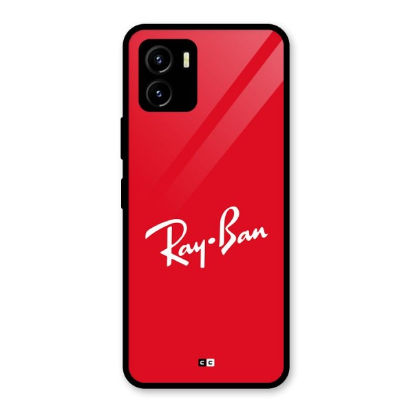 Luxury Red Glass Back Case for Vivo Y15s