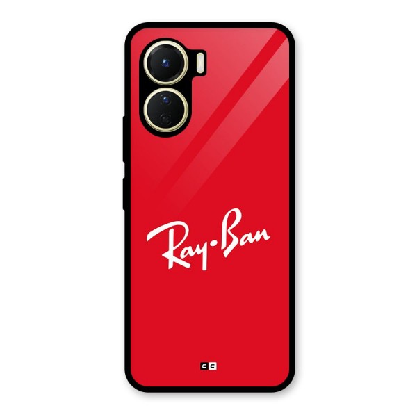 Luxury Red Glass Back Case for Vivo Y16