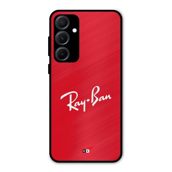Luxury Red Metal Back Case for Galaxy A35