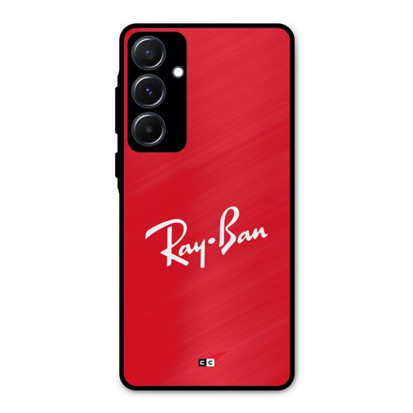 Luxury Red Metal Back Case for Galaxy A55