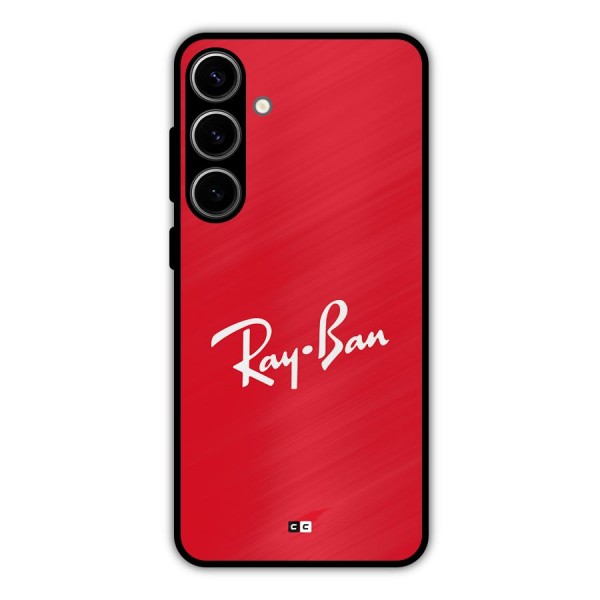 Luxury Red Metal Back Case for Galaxy S24 Plus