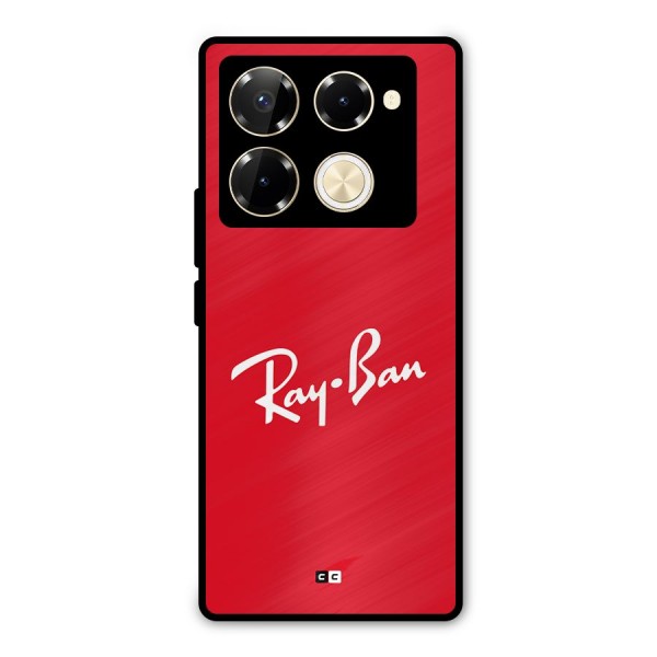 Luxury Red Metal Back Case for Infinix Note 40 Pro Plus