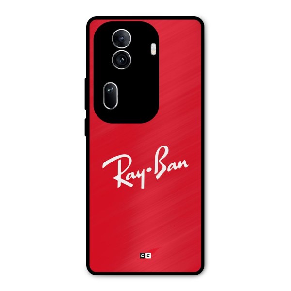 Luxury Red Metal Back Case for Oppo Reno11 Pro 5G