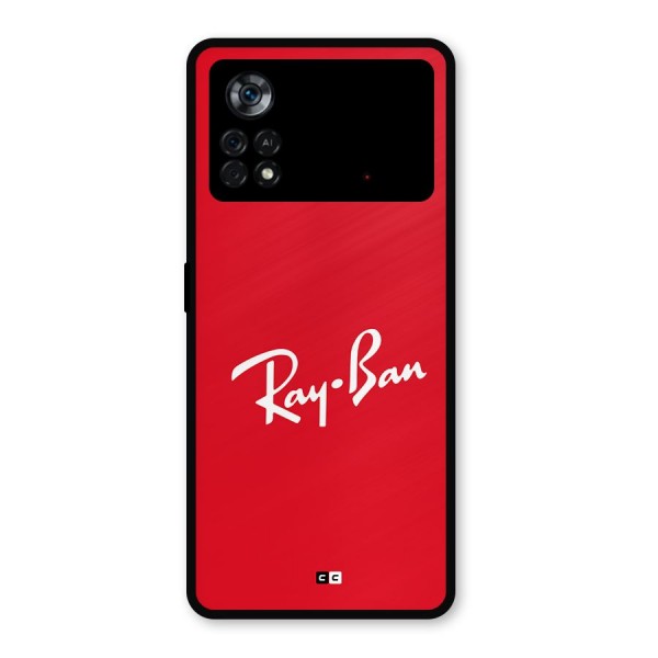 Luxury Red Metal Back Case for Poco X4 Pro 5G