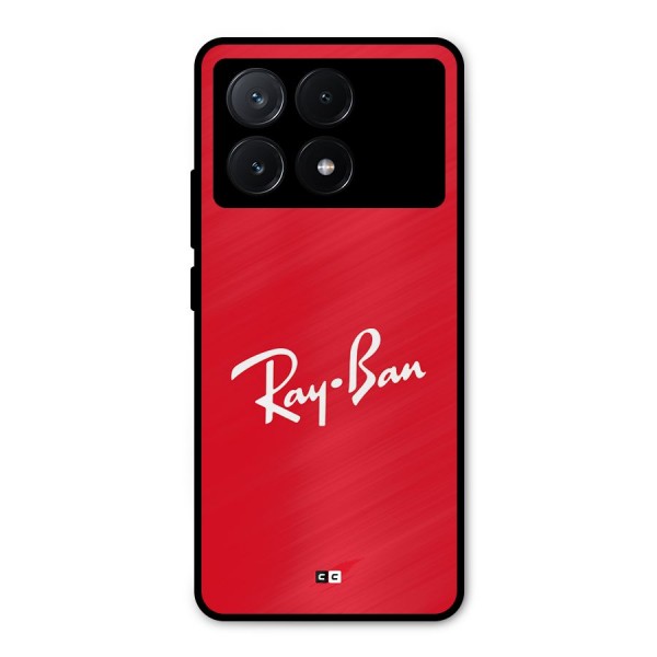 Luxury Red Metal Back Case for Poco X6 Pro
