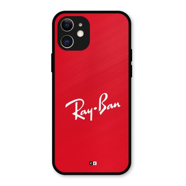 Luxury Red Metal Back Case for iPhone 12