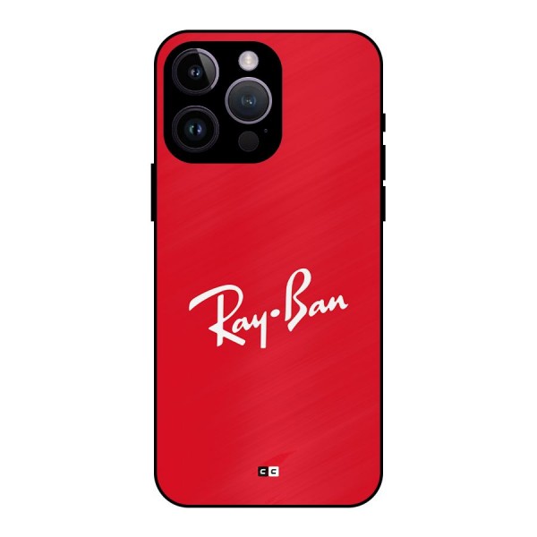 Luxury Red Metal Back Case for iPhone 14 Pro Max