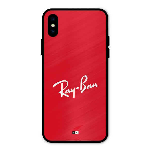 Luxury Red Metal Back Case for iPhone XS