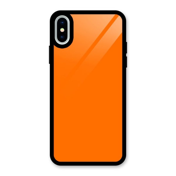 Mac Orange Glass Back Case for iPhone XS