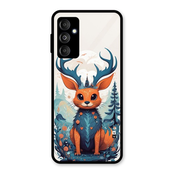 Magestic Animal Glass Back Case for Galaxy M14 5G