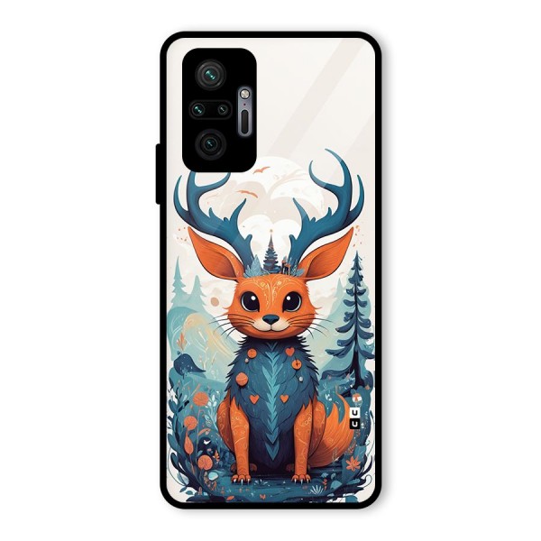 Magestic Animal Glass Back Case for Redmi Note 10 Pro Max