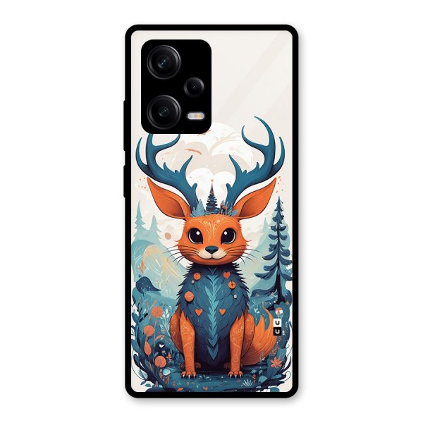 Magestic Animal Glass Back Case for Redmi Note 12 Pro