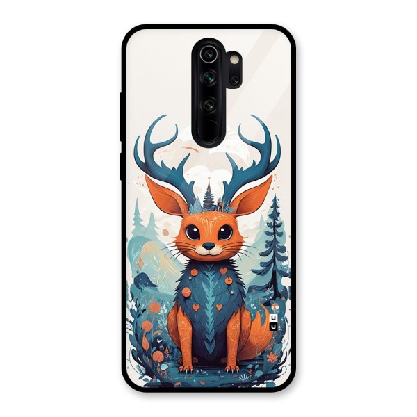Magestic Animal Glass Back Case for Redmi Note 8 Pro