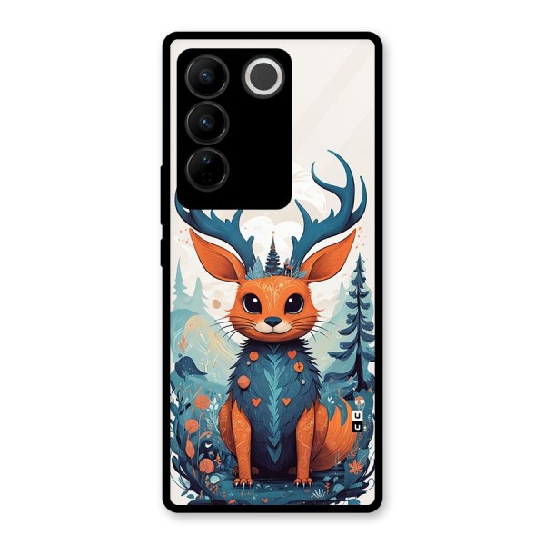 Magestic Animal Glass Back Case for Vivo V27