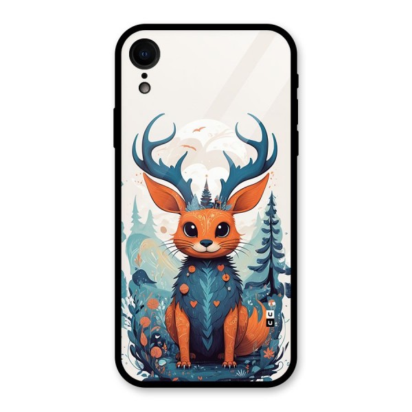 Magestic Animal Glass Back Case for iPhone XR