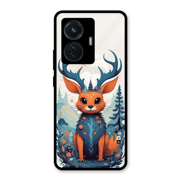Magestic Animal Glass Back Case for iQOO Z6 44W