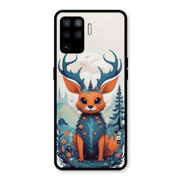 Magestic Animal Metal Back Case for Oppo F19 Pro