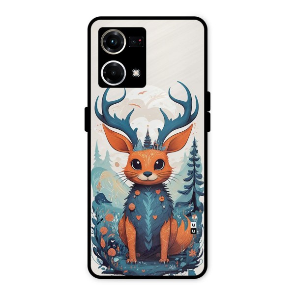 Magestic Animal Metal Back Case for Oppo F21 Pro 4G