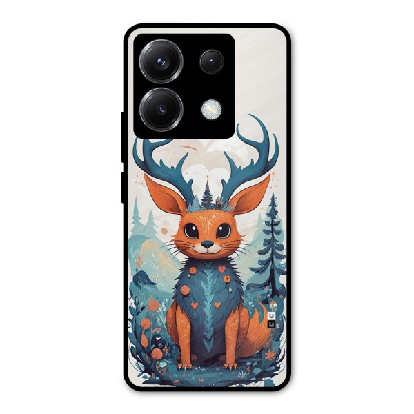 Magestic Animal Metal Back Case for Poco X6