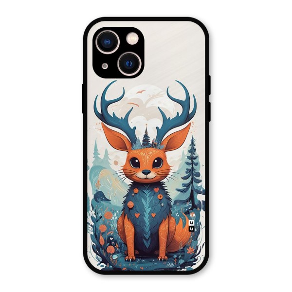 Magestic Animal Metal Back Case for iPhone 13