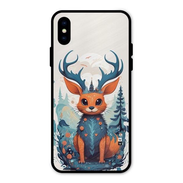 Magestic Animal Metal Back Case for iPhone XS