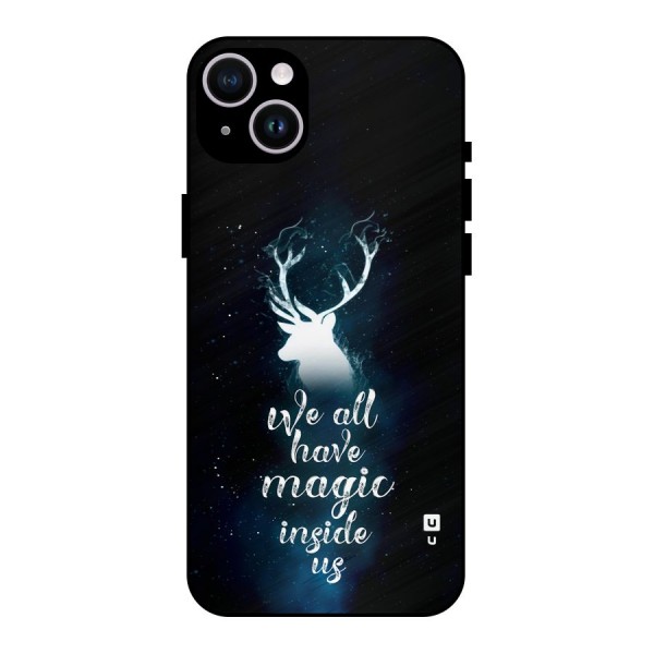 Magic Inside Metal Back Case for iPhone 14 Plus