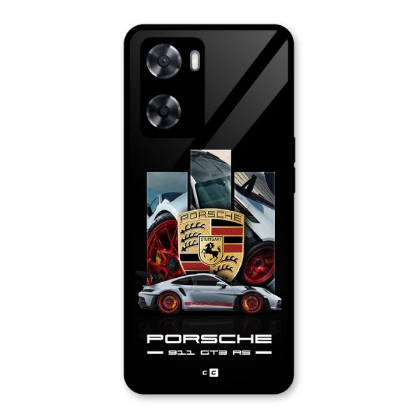 Magnificent Supercar Glass Back Case for Oppo A57 2022