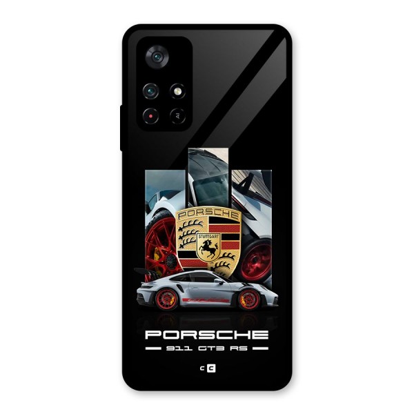 Magnificent Supercar Glass Back Case for Poco M4 Pro 5G