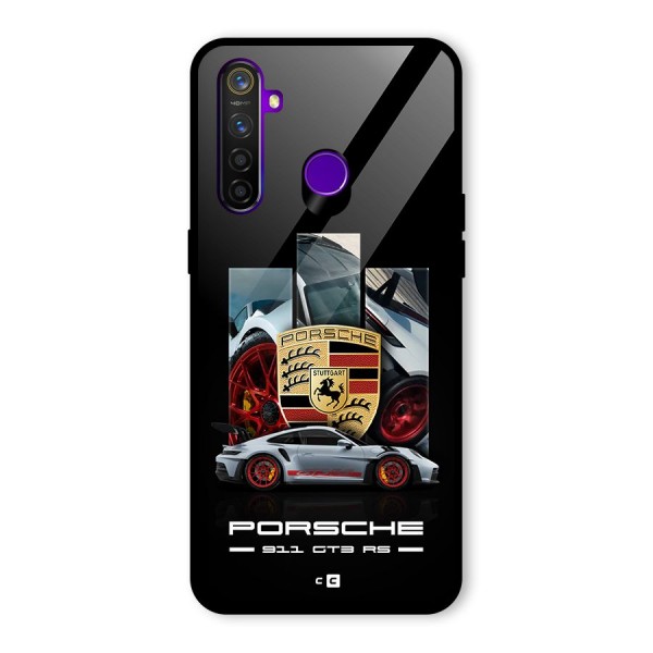 Magnificent Supercar Glass Back Case for Realme 5 Pro