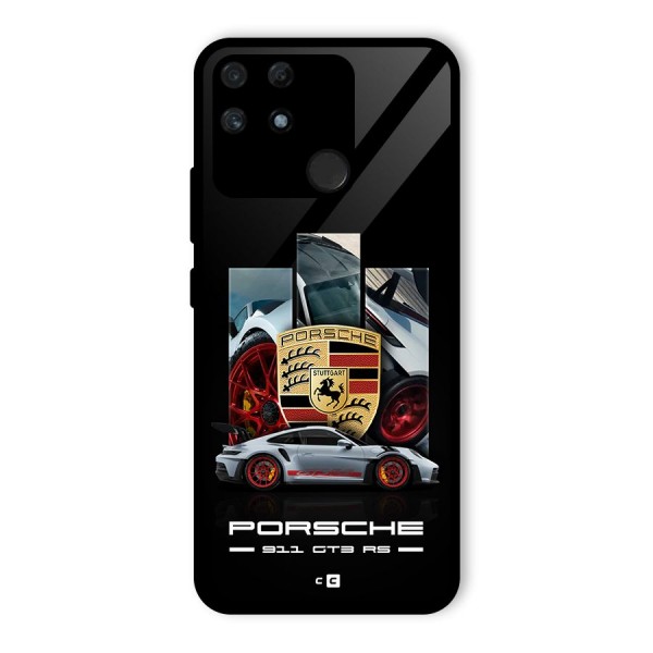 Magnificent Supercar Glass Back Case for Realme Narzo 50A