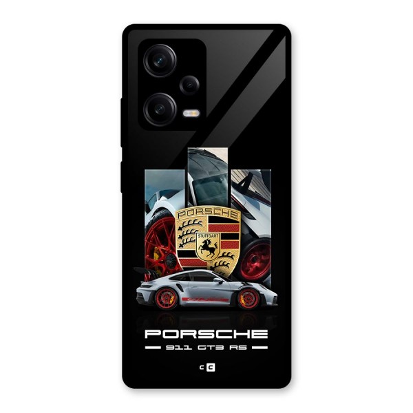 Magnificent Supercar Glass Back Case for Redmi Note 12 Pro