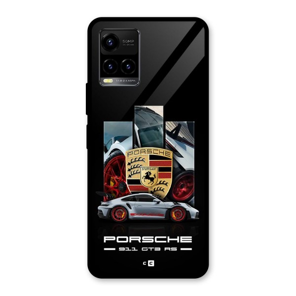 Magnificent Supercar Glass Back Case for Vivo Y33s