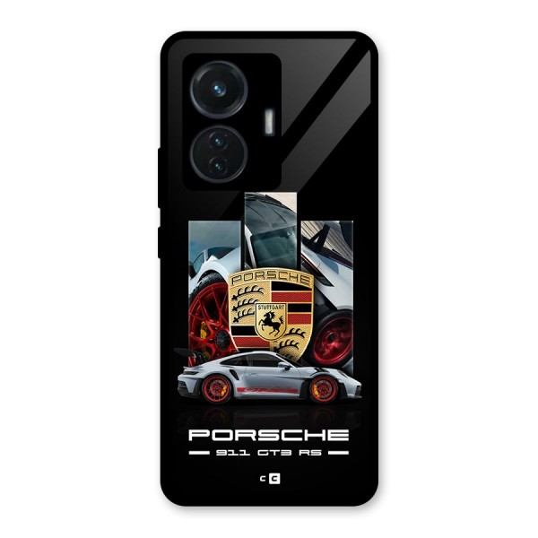 Magnificent Supercar Glass Back Case for iQOO Z6 44W